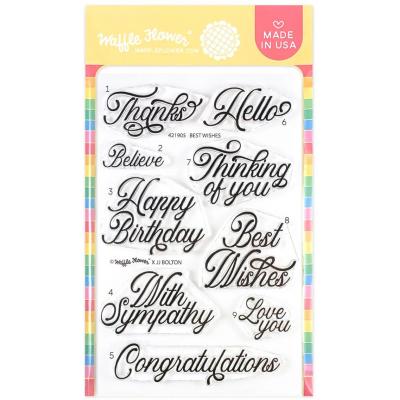 Waffle Flower Stempel - Best Wishes
